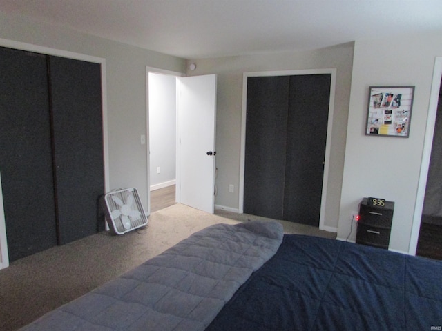 bedroom featuring carpet