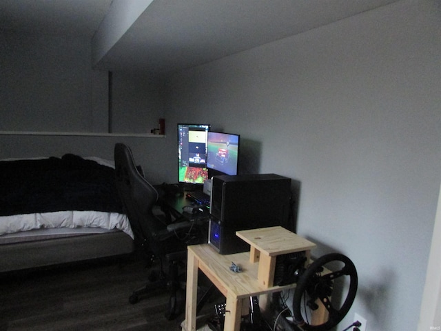 bedroom featuring wood-type flooring