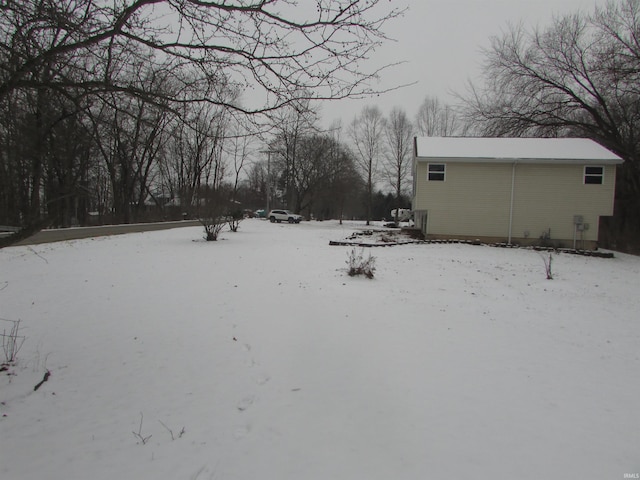 view of snowy yard