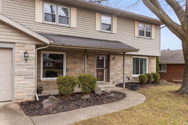 view of front of home featuring a garage