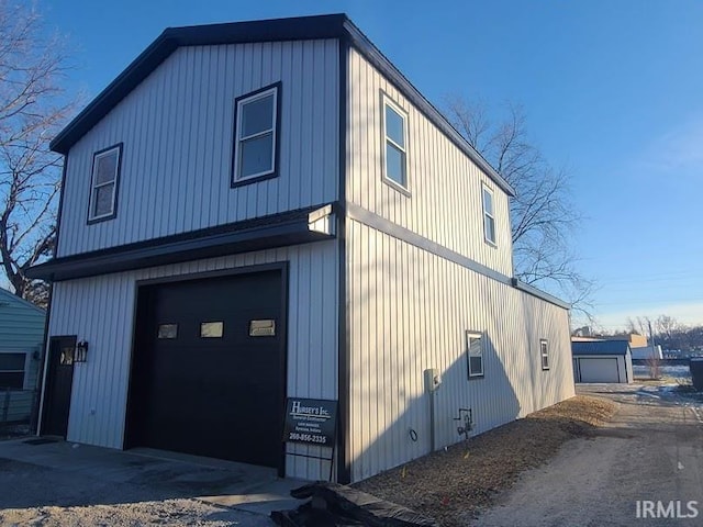 view of home's exterior featuring a garage