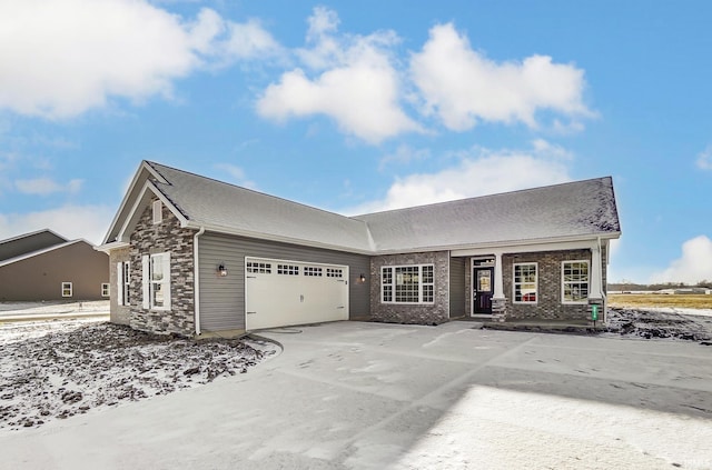 view of front of home featuring a garage