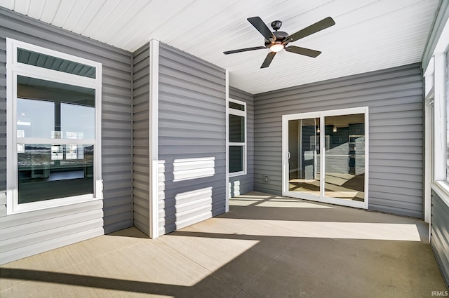 view of patio / terrace with ceiling fan