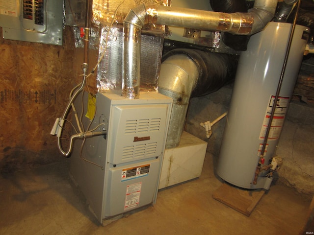 utilities featuring gas water heater