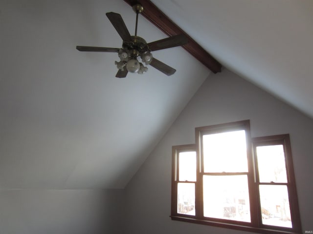 bonus room with ceiling fan