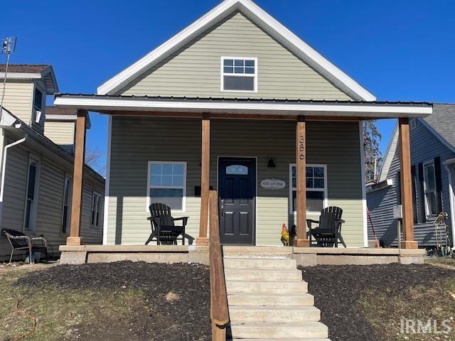 bungalow-style home featuring a porch