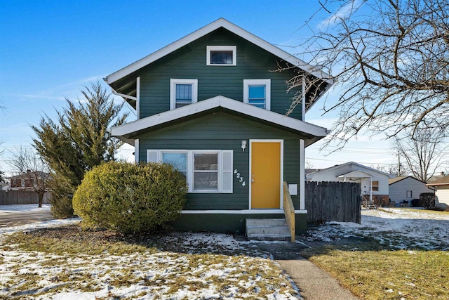 view of front of home