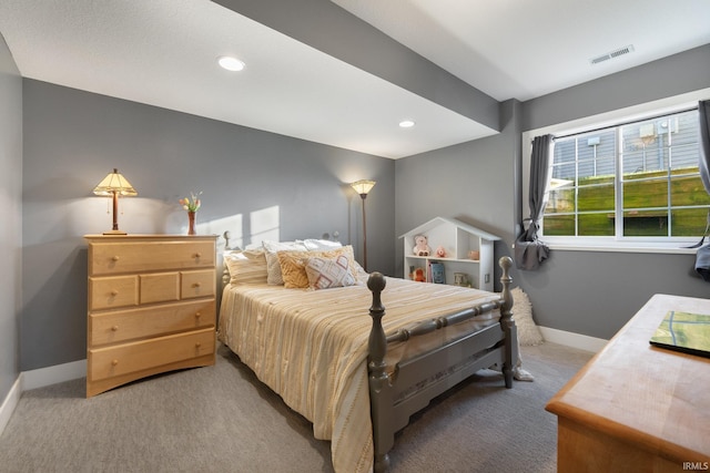 view of carpeted bedroom