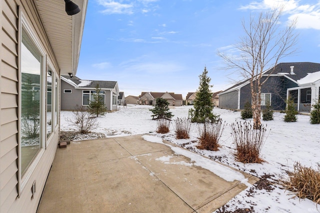 view of snowy yard