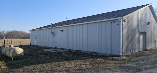 view of home's exterior with a garage