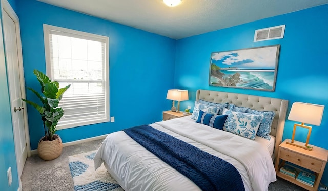 bedroom with carpet floors