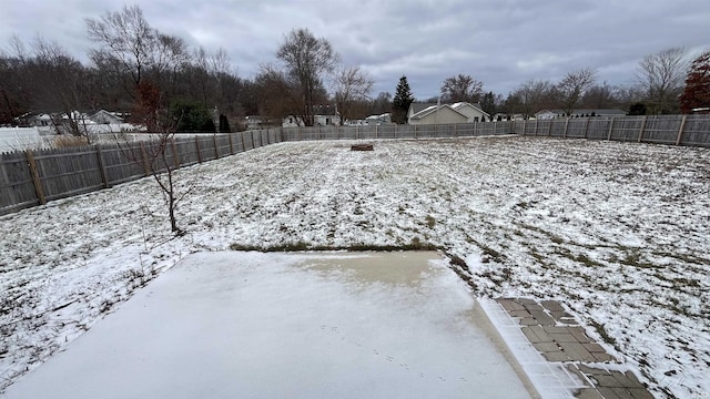 view of snowy yard