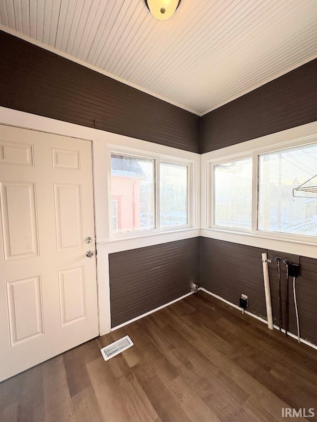 interior space featuring dark wood-type flooring