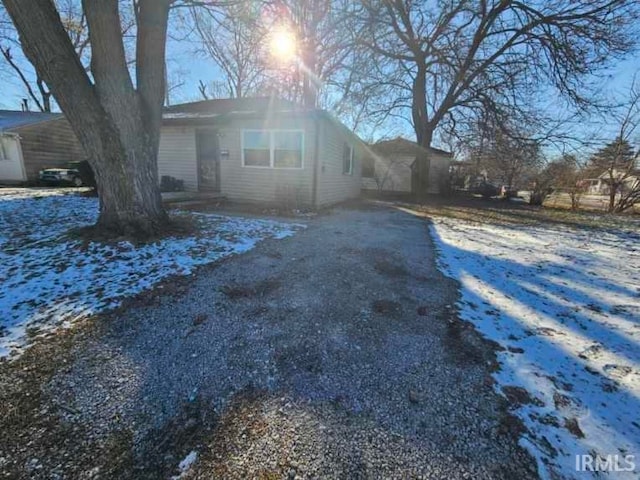 view of snowy exterior