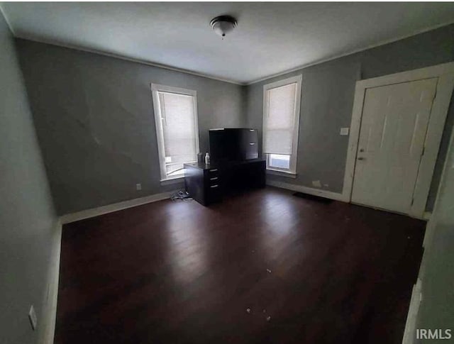 interior space featuring dark hardwood / wood-style floors