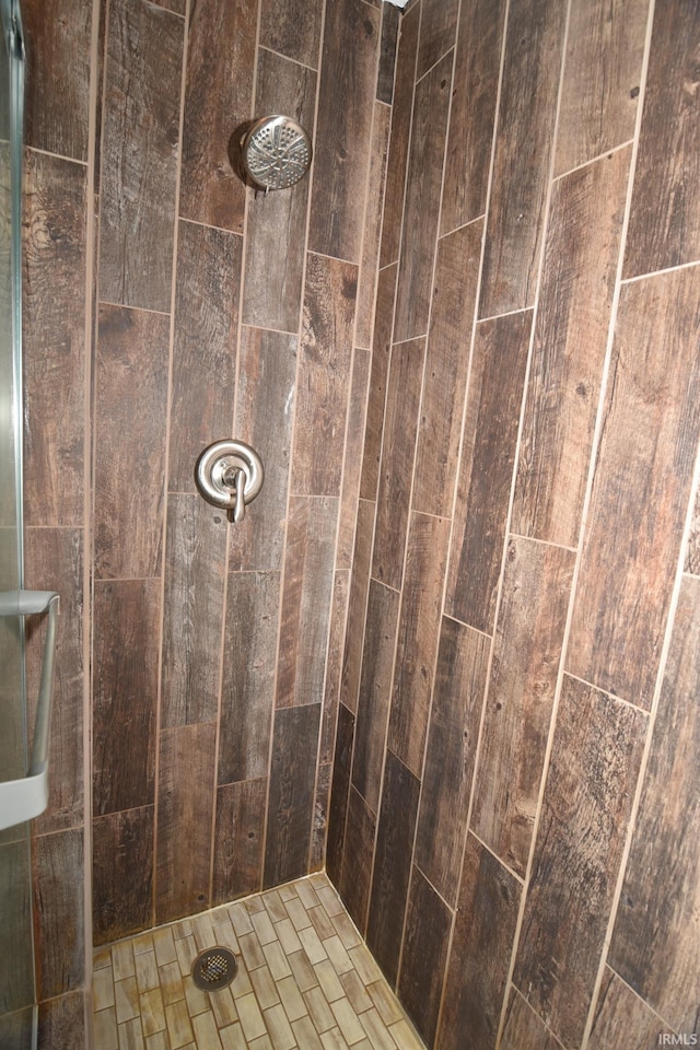 details with tiled shower