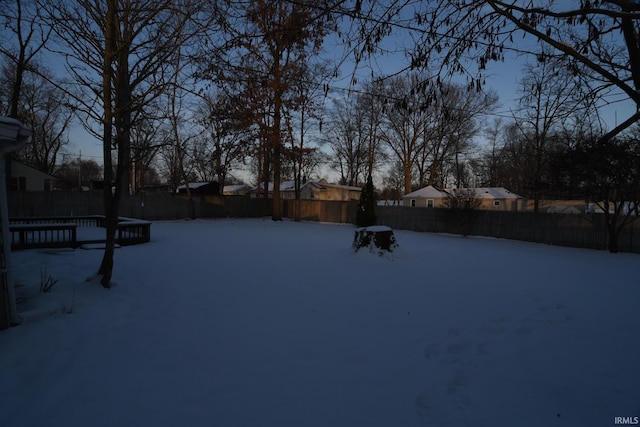 view of snowy yard