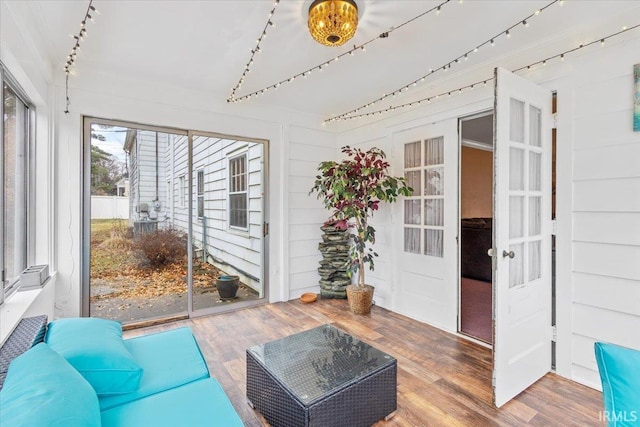 view of sunroom