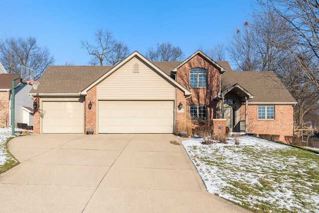 view of property with a garage