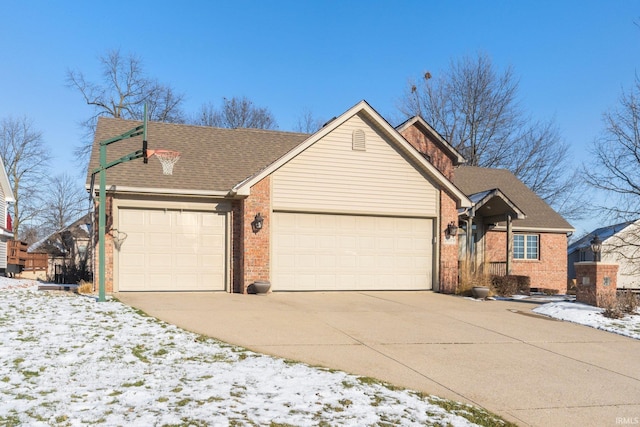 view of front of home featuring a garage