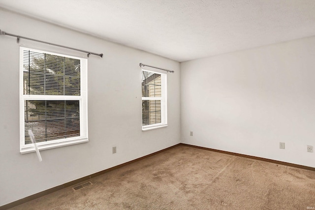 carpeted empty room featuring plenty of natural light