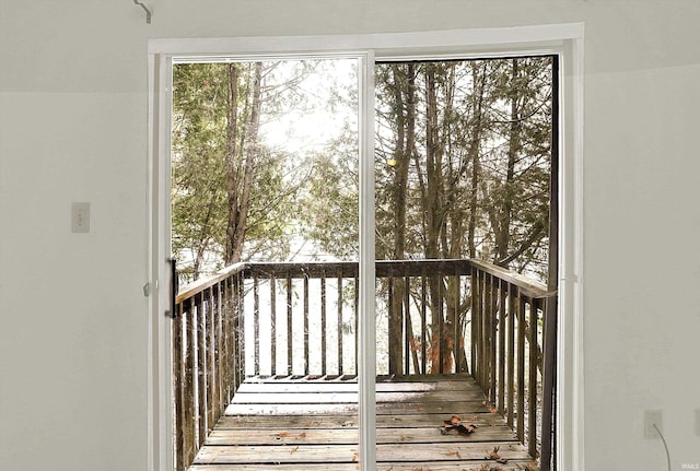 view of wooden deck