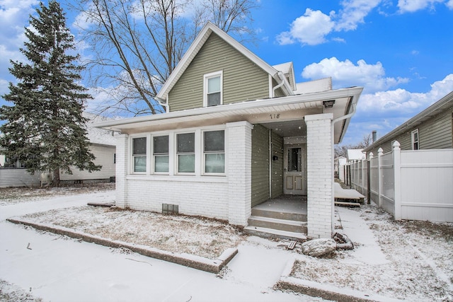 view of front of home