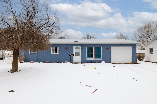 ranch-style home with a garage