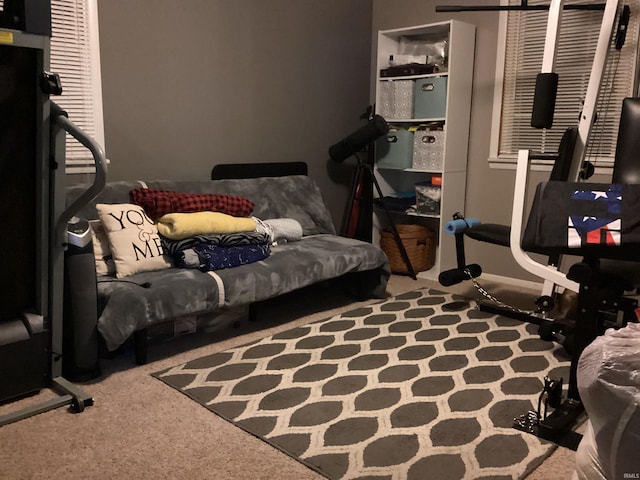 view of carpeted bedroom