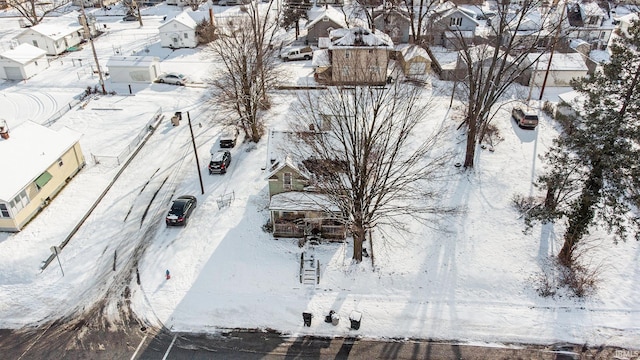 view of snowy aerial view