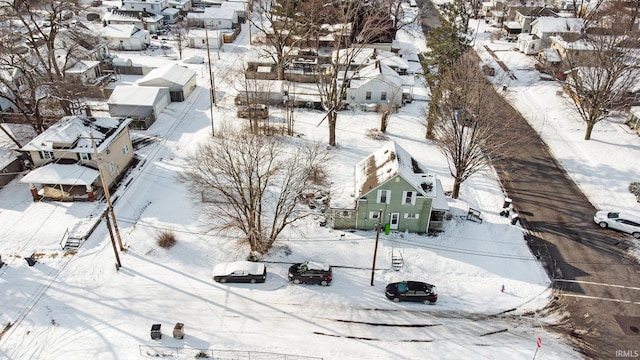 view of snowy aerial view