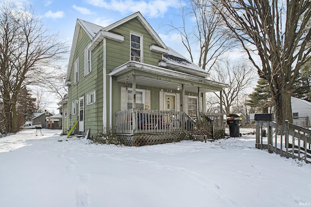 view of front facade with covered porch