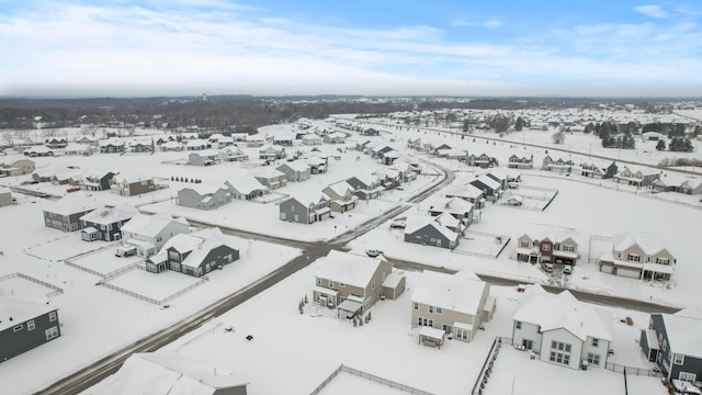 bird's eye view with a residential view