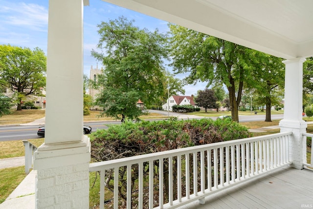 view of patio with a porch