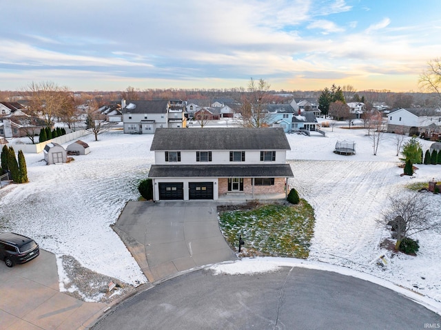 view of snowy aerial view