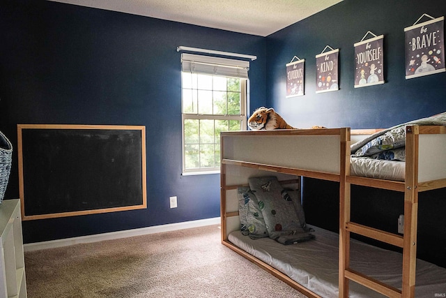 bedroom with carpet