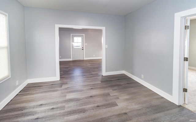 interior space featuring dark hardwood / wood-style flooring