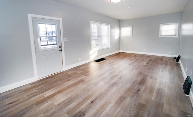 foyer entrance featuring light hardwood / wood-style floors