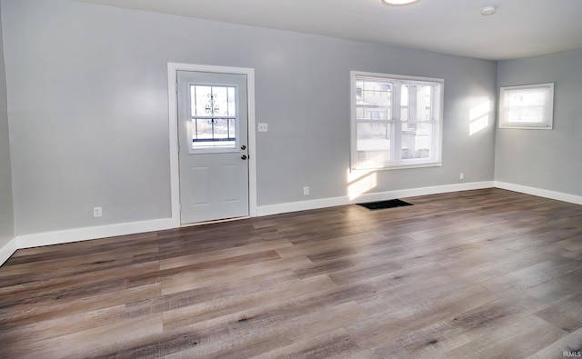 entrance foyer with hardwood / wood-style floors