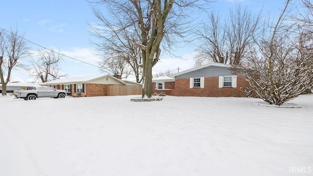 view of snowy yard