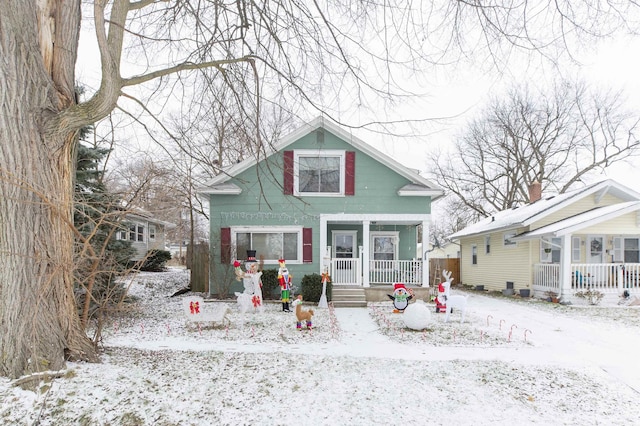 bungalow-style home featuring a porch