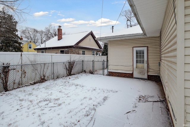 view of snowy yard