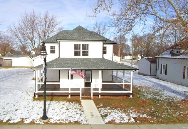 view of front of house with covered porch