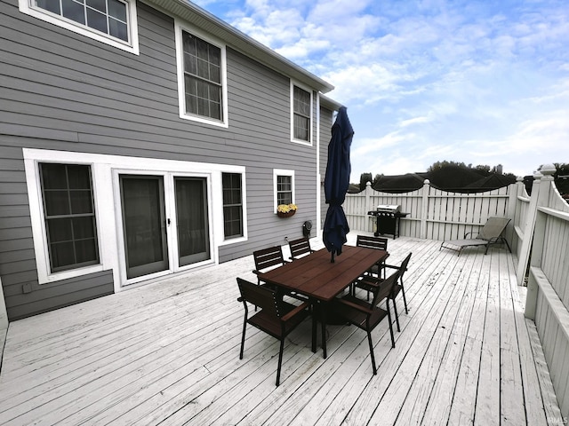 deck with grilling area