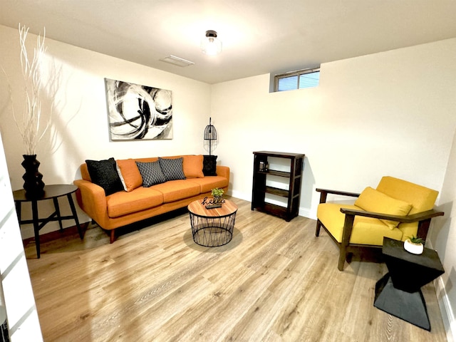 living room featuring hardwood / wood-style floors