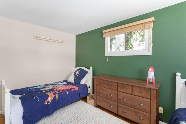 bedroom featuring light hardwood / wood-style floors