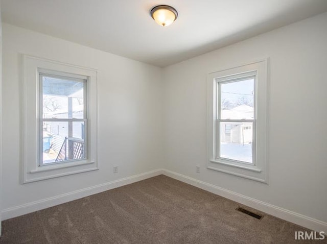 view of carpeted empty room