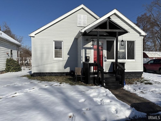 view of bungalow-style home