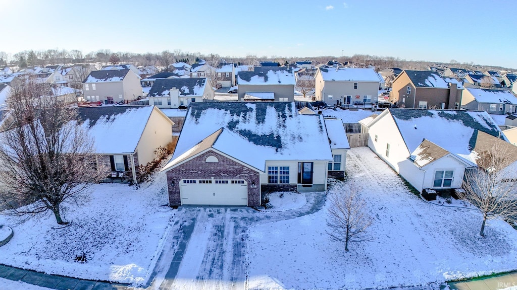 view of snowy aerial view