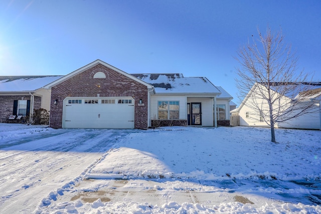 view of front facade with a garage